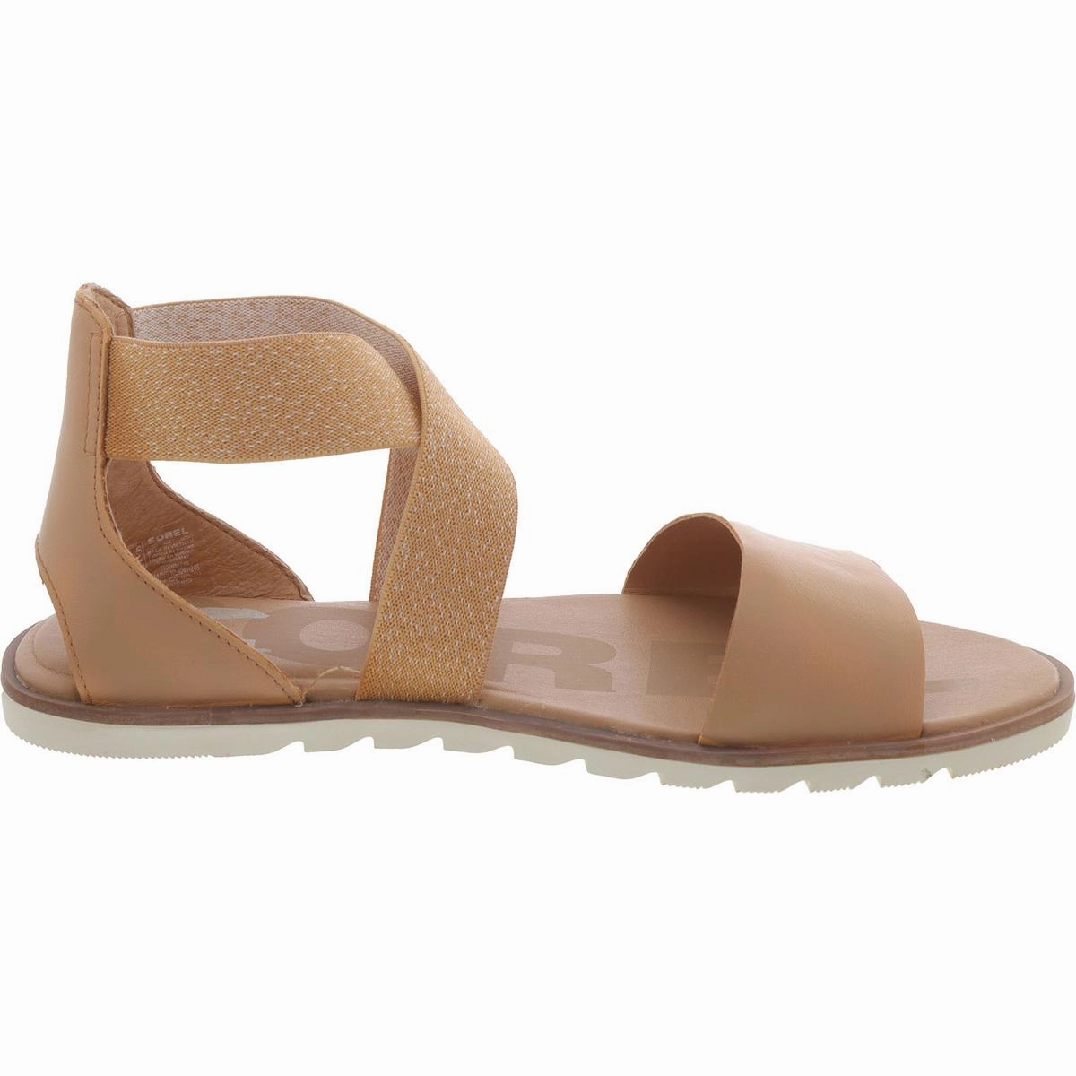Ella II Womens Leather Flat Ankle Strap