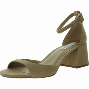 ELLA Womens Faux Suede Round toe Ankle Strap