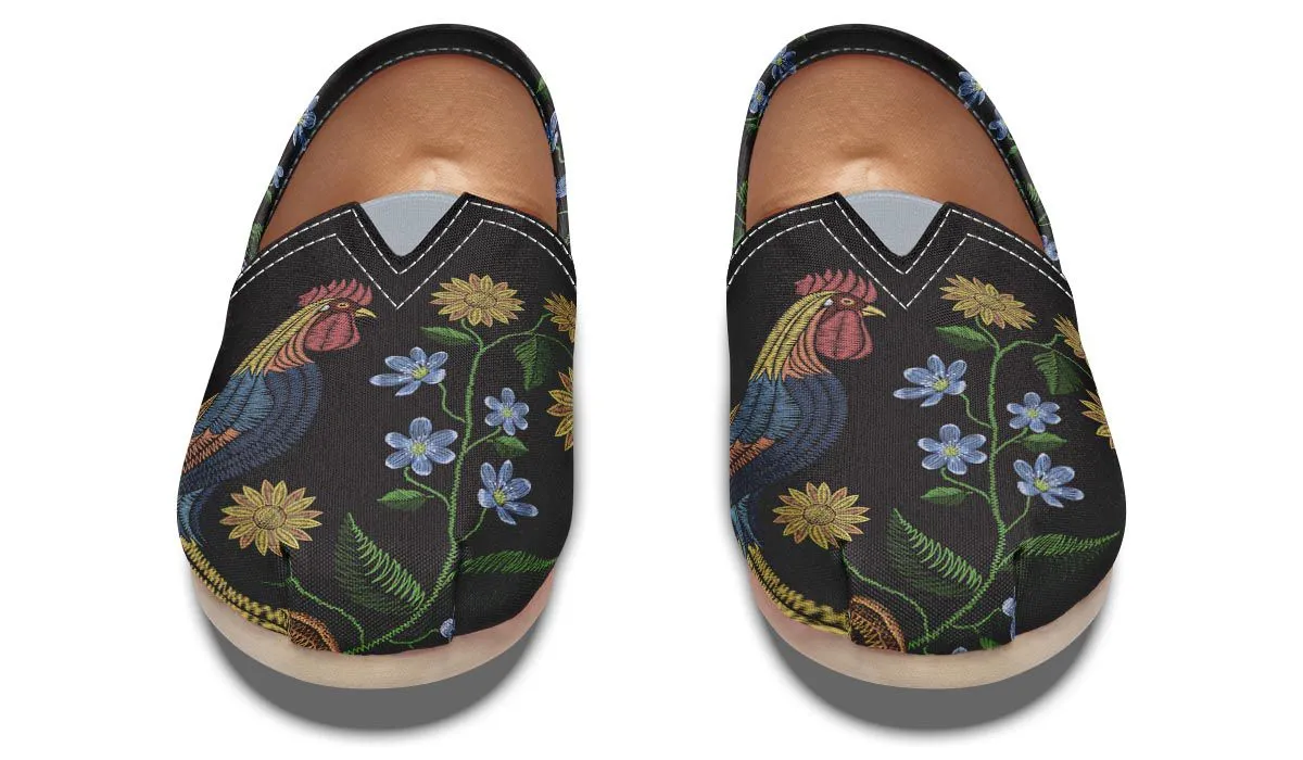 Embroidery Chicken Casual Shoes