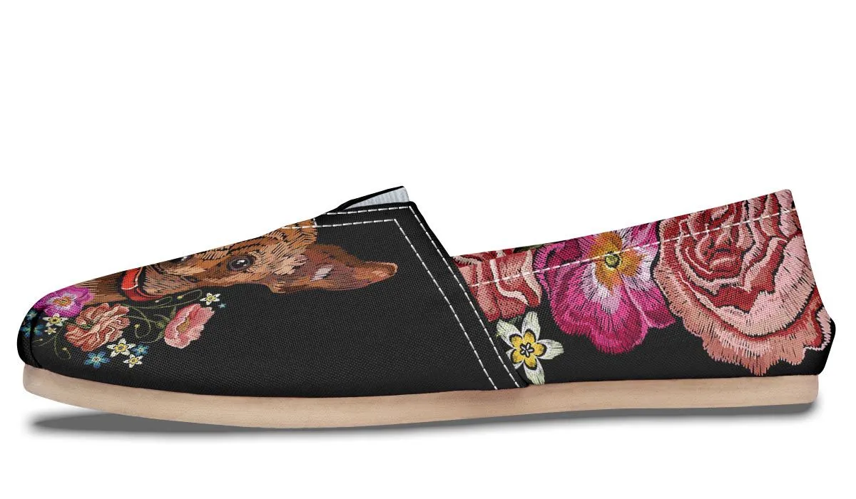 Embroidery Chihuahua Casual Shoes