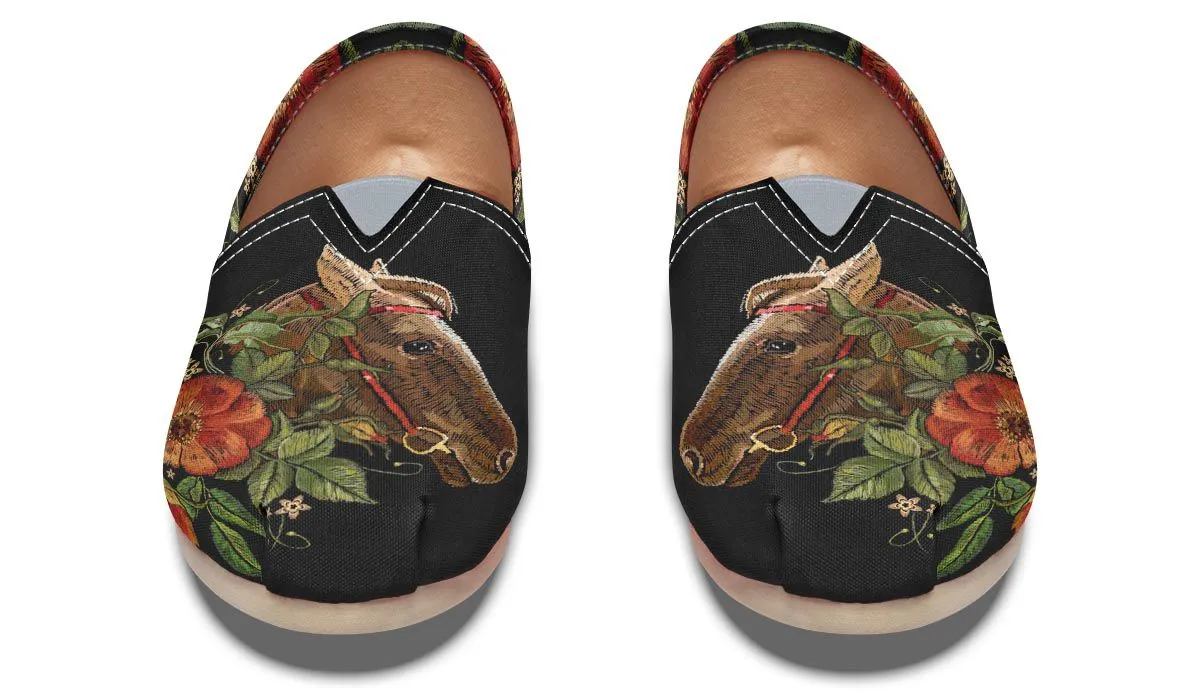 Embroidery Horse Casual Shoes