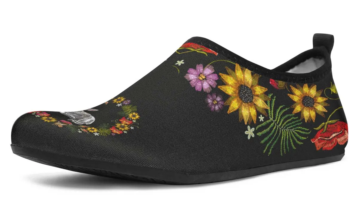 Embroidery Sheep Aqua Barefoot Shoes