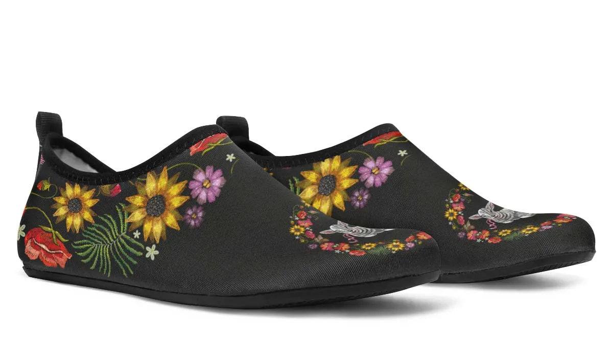 Embroidery Sheep Aqua Barefoot Shoes