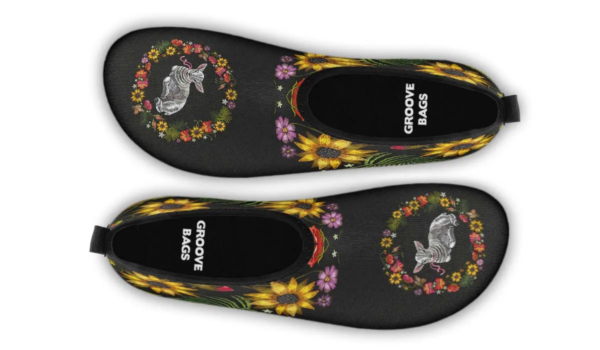 Embroidery Sheep Aqua Barefoot Shoes
