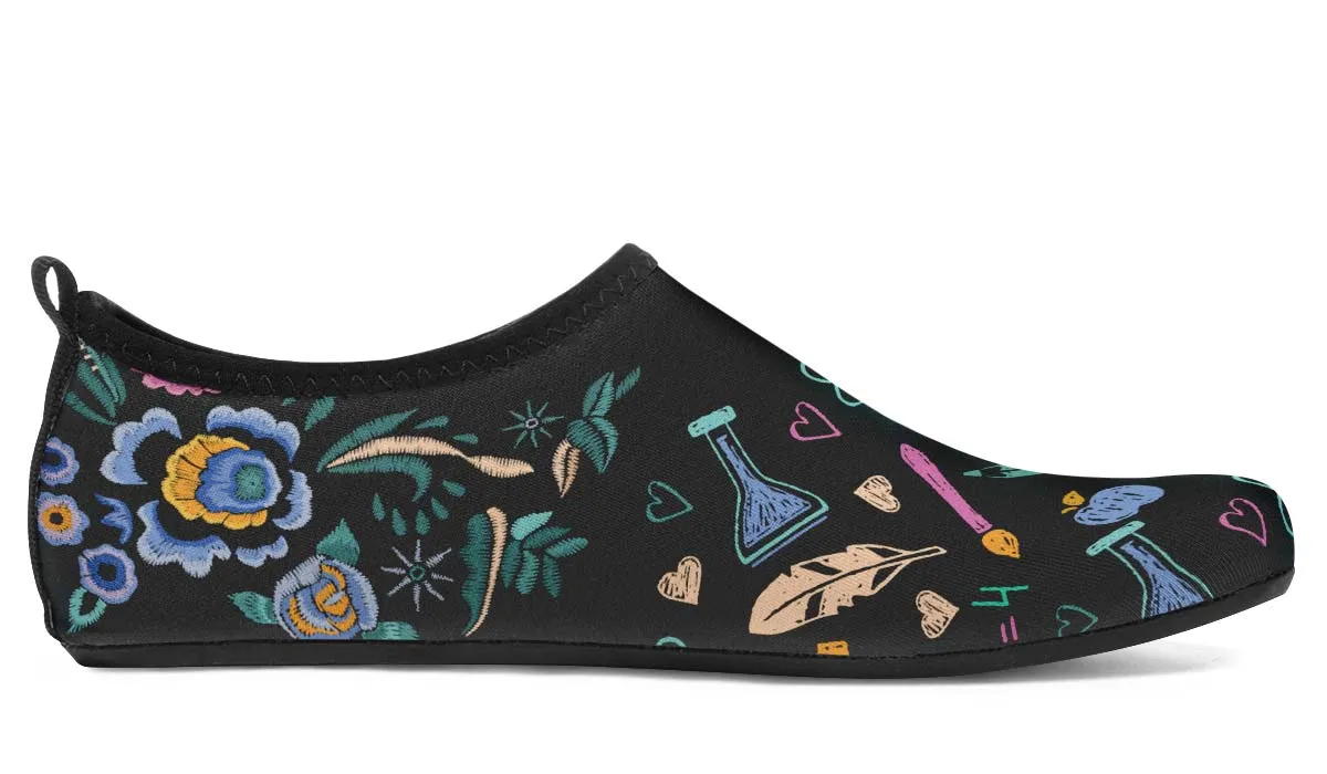Embroidery Teaching Aqua Barefoot Shoes
