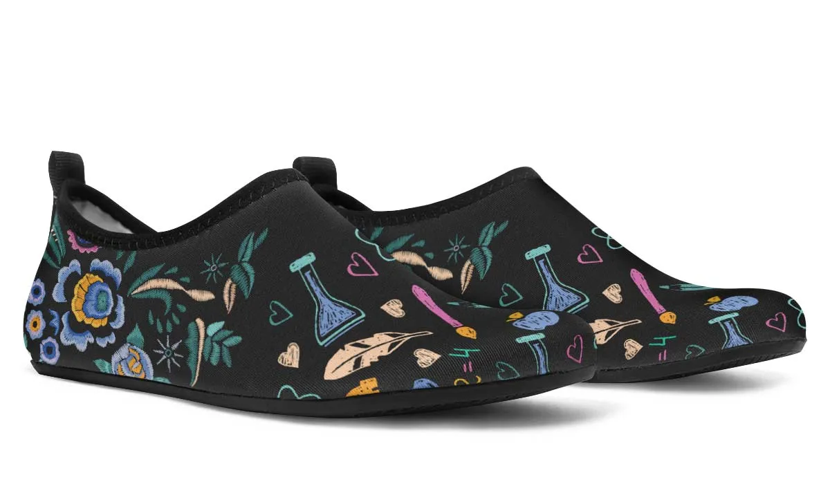 Embroidery Teaching Aqua Barefoot Shoes