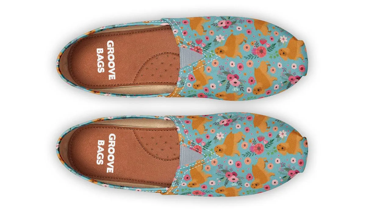 English Cocker Spaniel Flower Casual Shoes