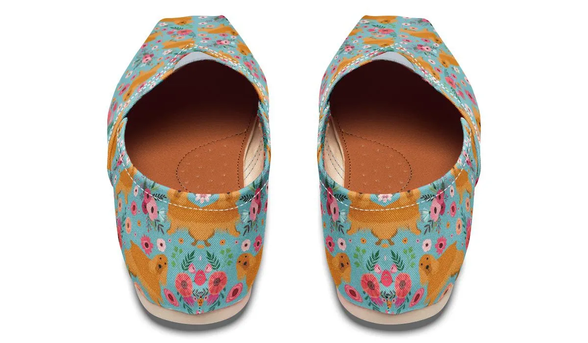English Cocker Spaniel Flower Casual Shoes