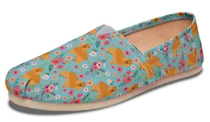 English Cocker Spaniel Flower Casual Shoes