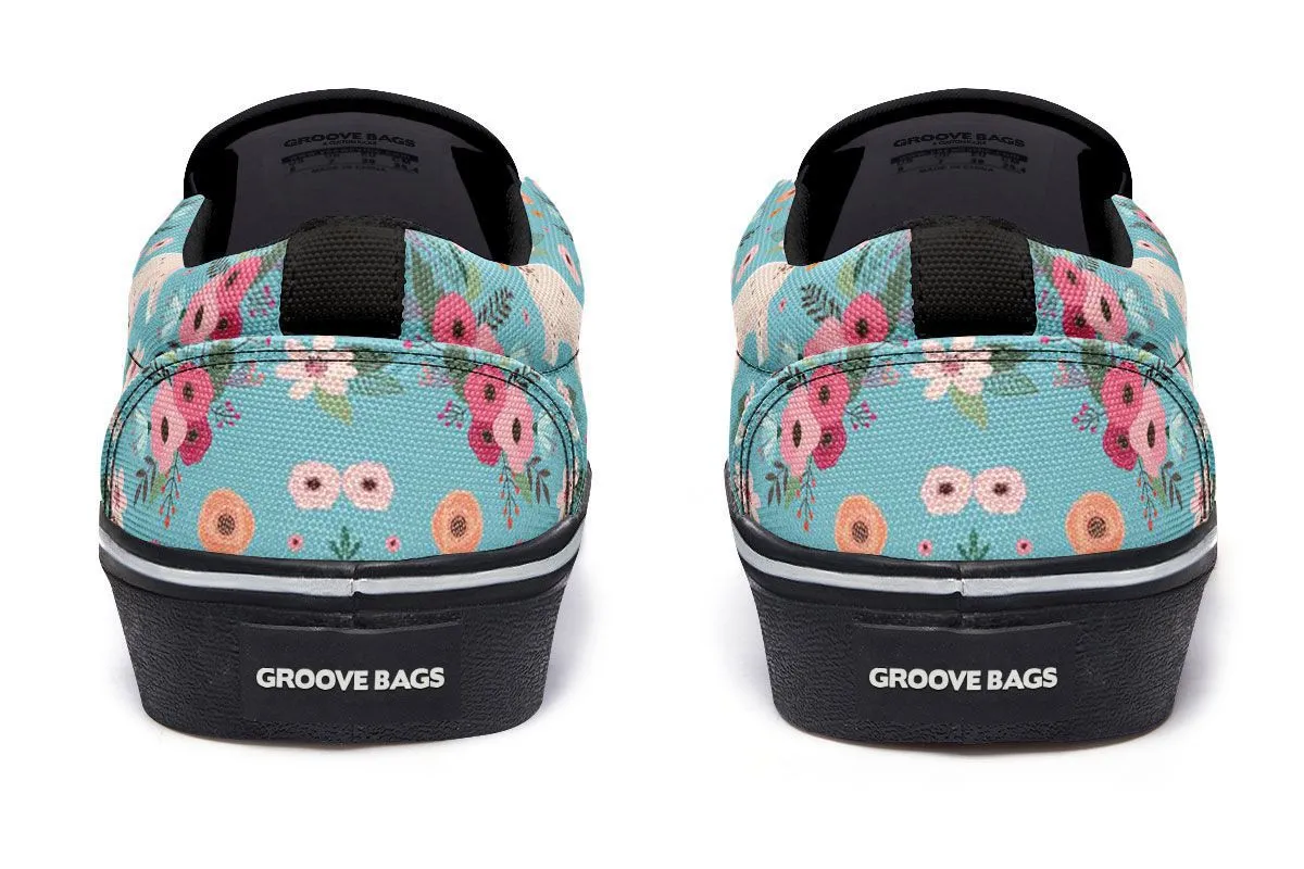 English Setter Flower Slip-On Shoes