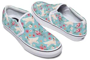 English Setter Flower Slip-On Shoes
