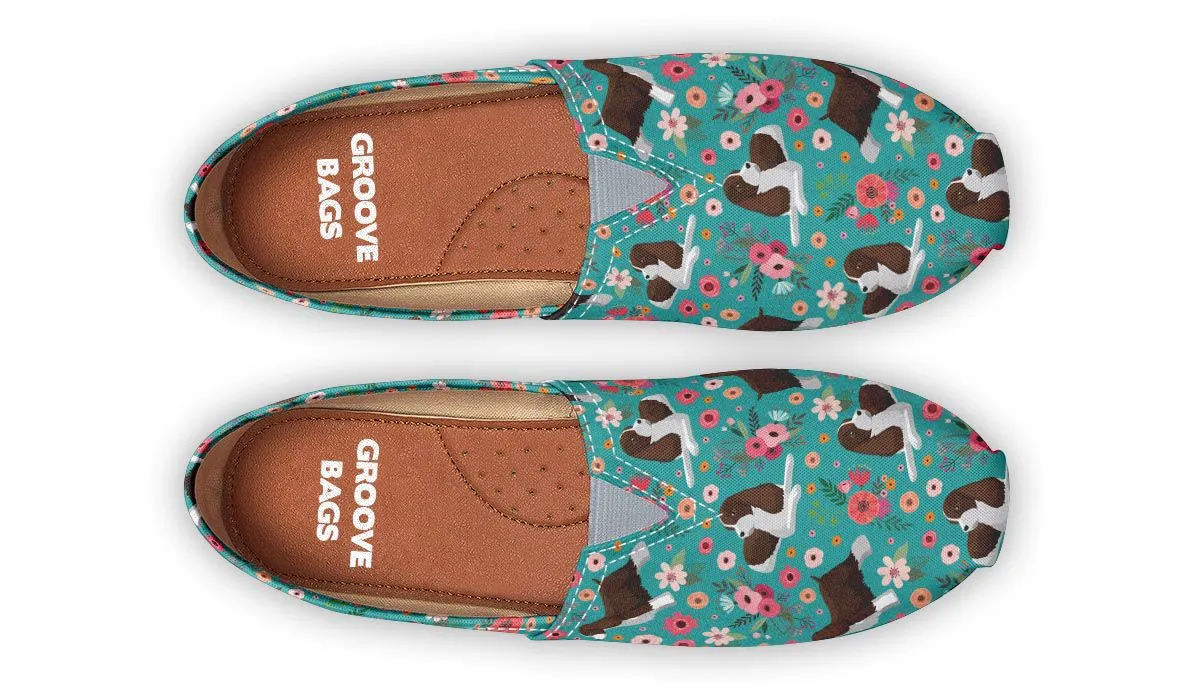English Springer Spaniel Flower Casual Shoes