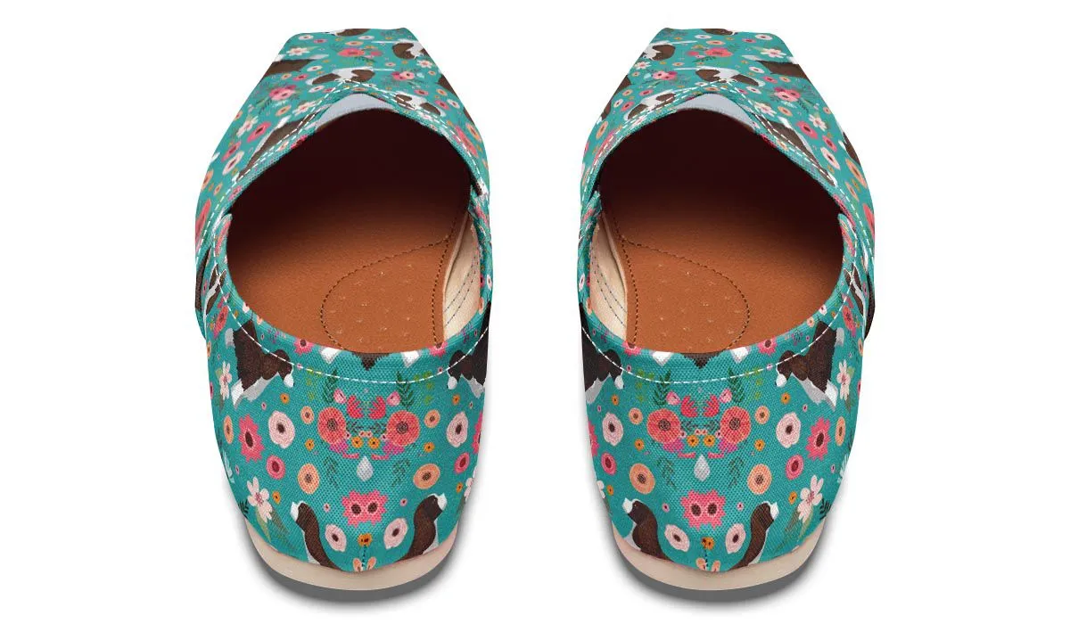 English Springer Spaniel Flower Casual Shoes