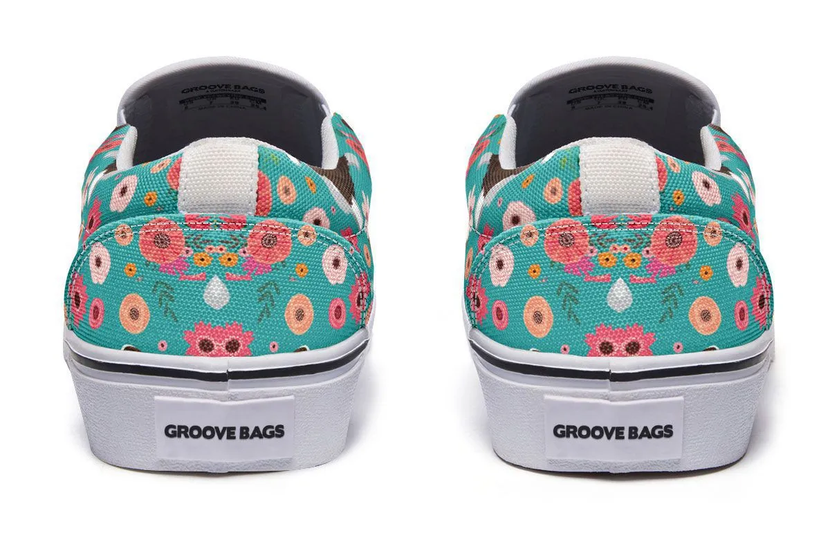 English Springer Spaniel Flower Slip-On Shoes