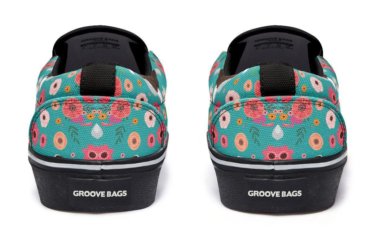 English Springer Spaniel Flower Slip-On Shoes