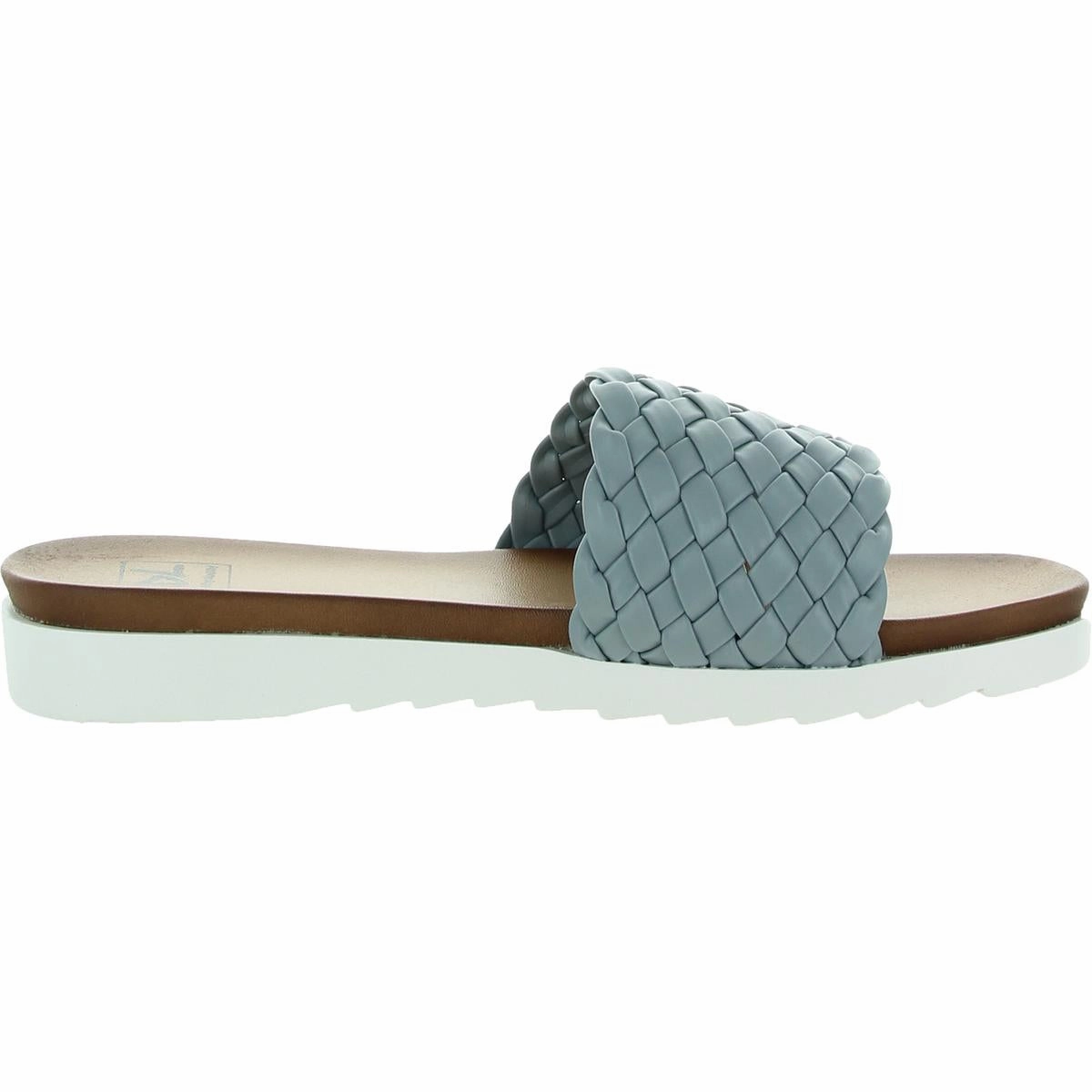 Enjoy It Womens Faux Leather Slip On Slide Sandals