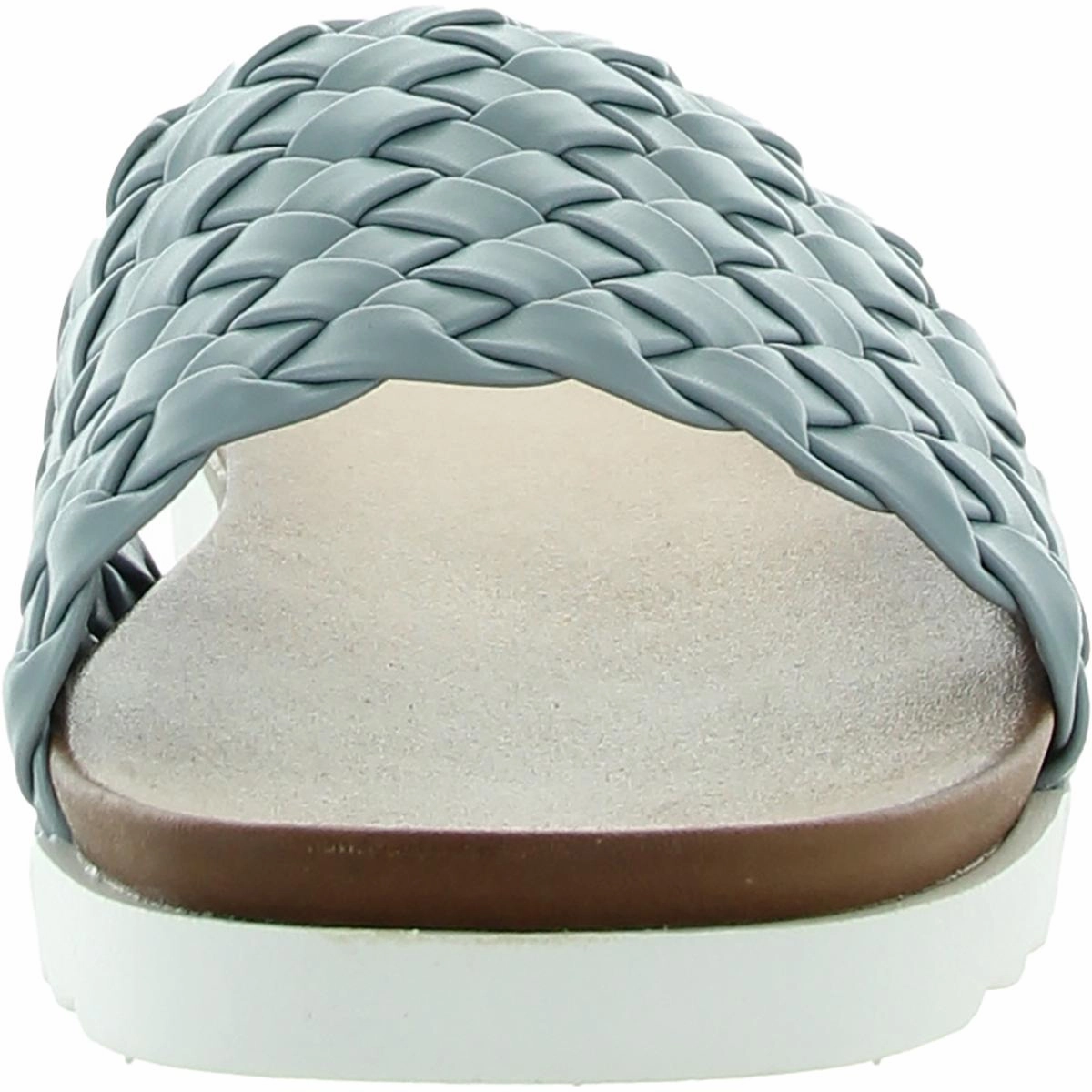 Enjoy It Womens Faux Leather Slip On Slide Sandals