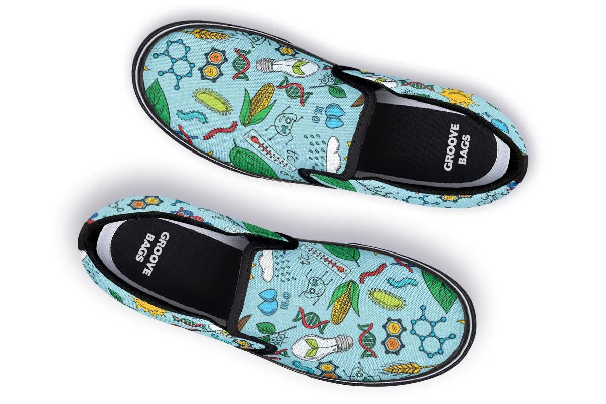 Environmental Blue Slip-On Shoes