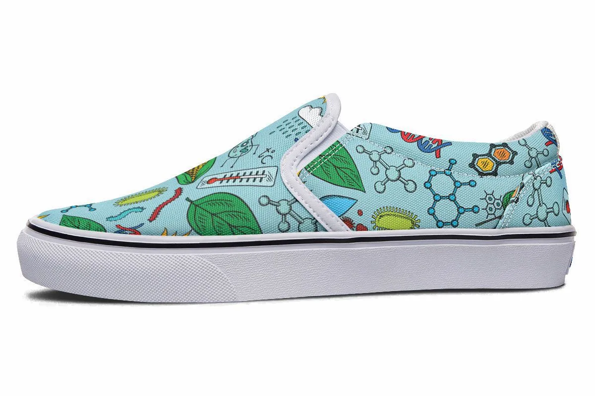 Environmental Blue Slip-On Shoes