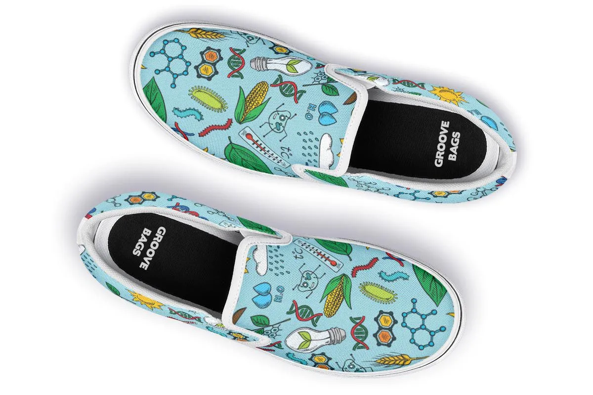 Environmental Blue Slip-On Shoes