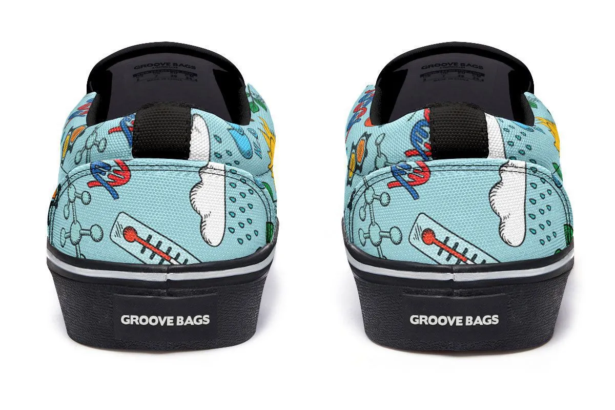 Environmental Blue Slip-On Shoes