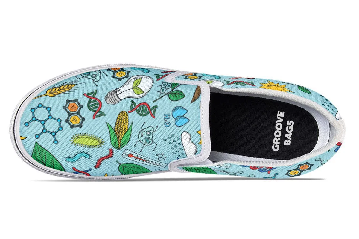 Environmental Blue Slip-On Shoes
