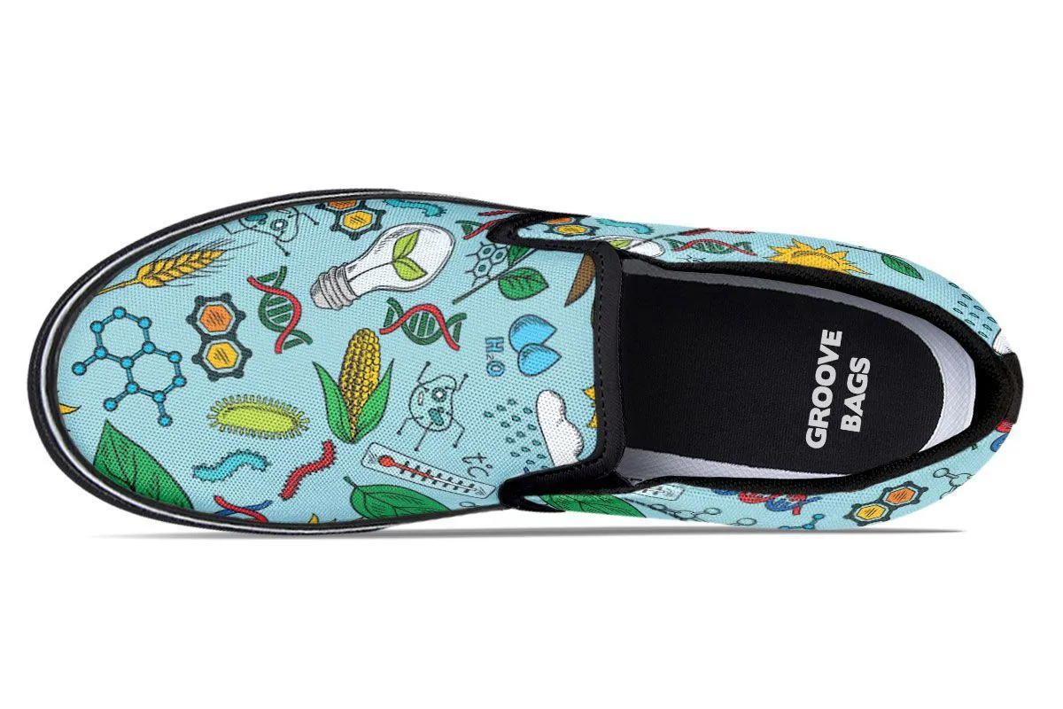 Environmental Blue Slip-On Shoes