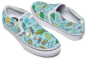 Environmental Blue Slip-On Shoes