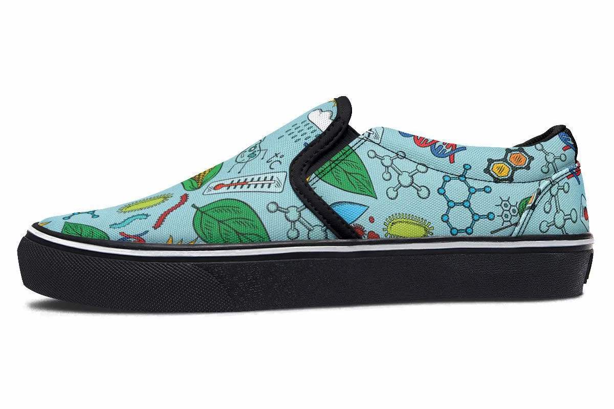 Environmental Blue Slip-On Shoes