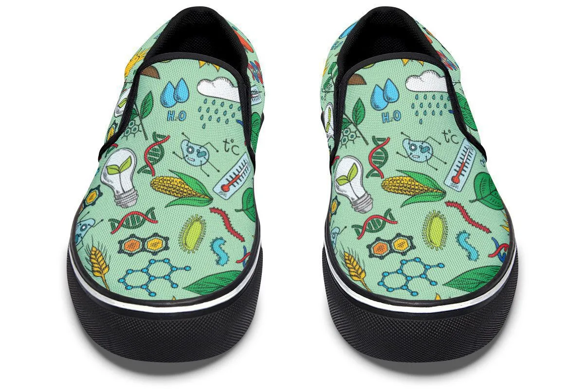 Environmental Green Slip-On Shoes