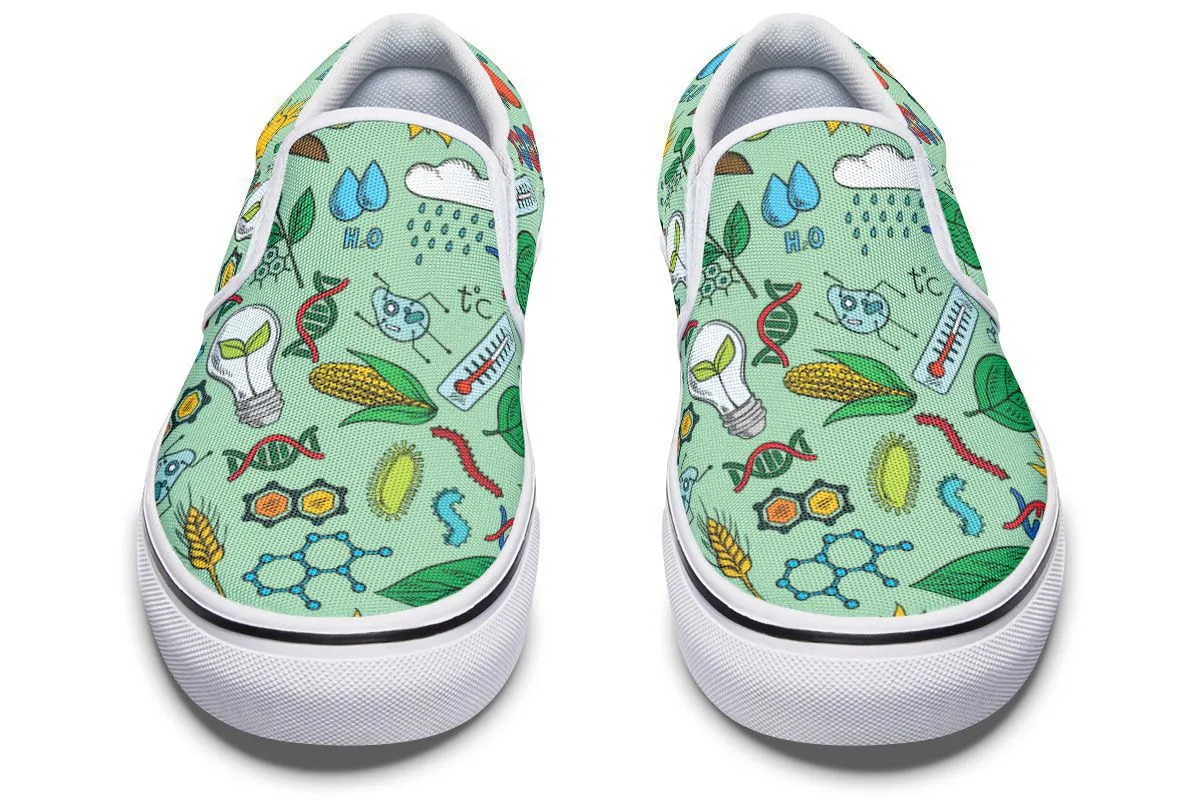 Environmental Green Slip-On Shoes
