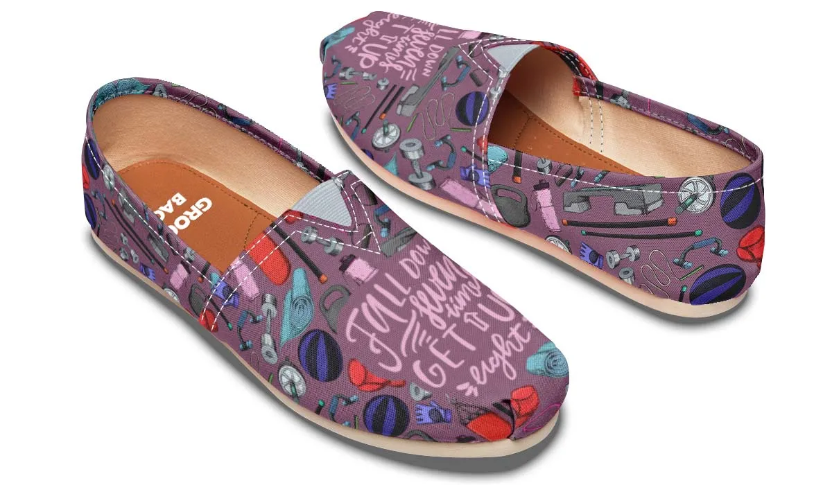 Exercise Quote Casual Shoes