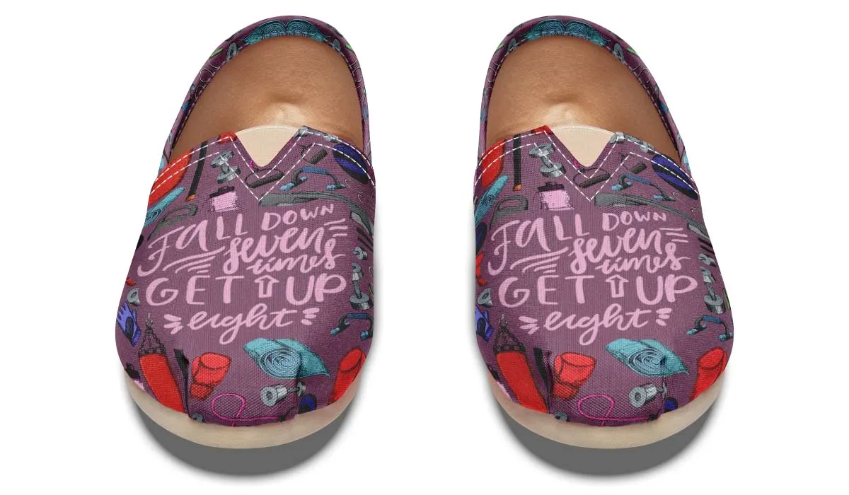 Exercise Quote Casual Shoes