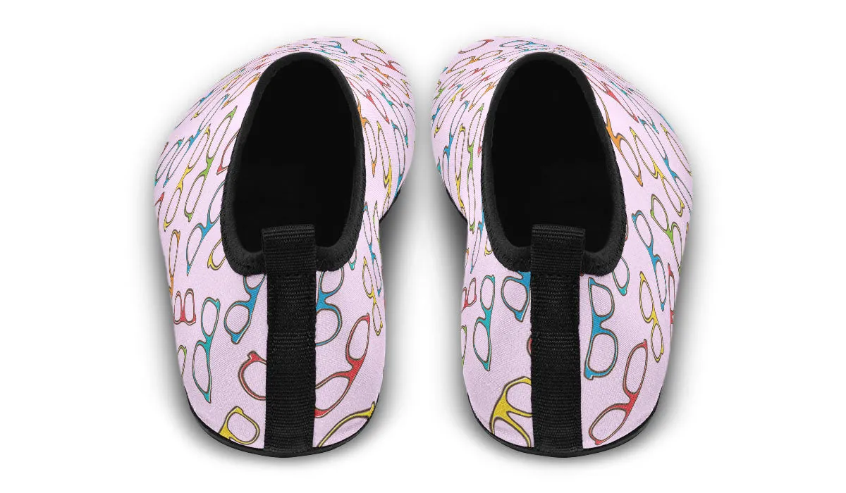 Eye Glasses Pattern Aqua Barefoot Shoes