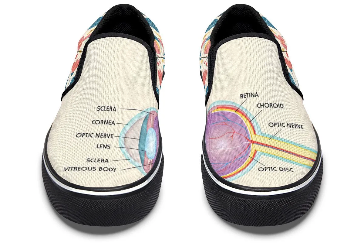 Eye Structure Slip-On Shoes