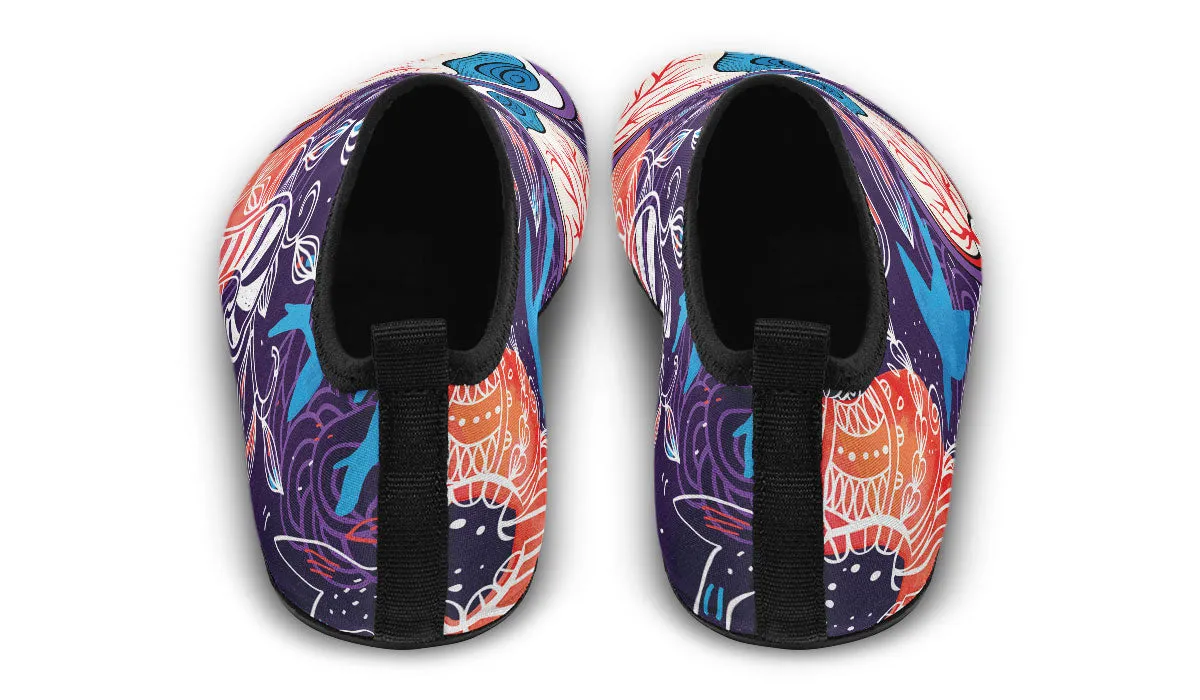 Eyeball Illustration Aqua Barefoot Shoes