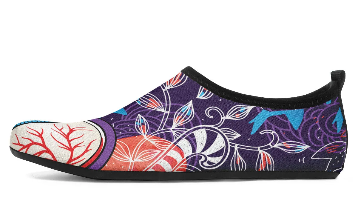 Eyeball Illustration Aqua Barefoot Shoes