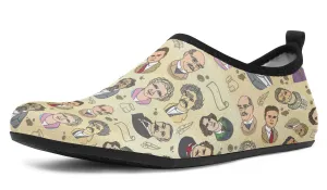 Famous Writers Aqua Barefoot Shoes