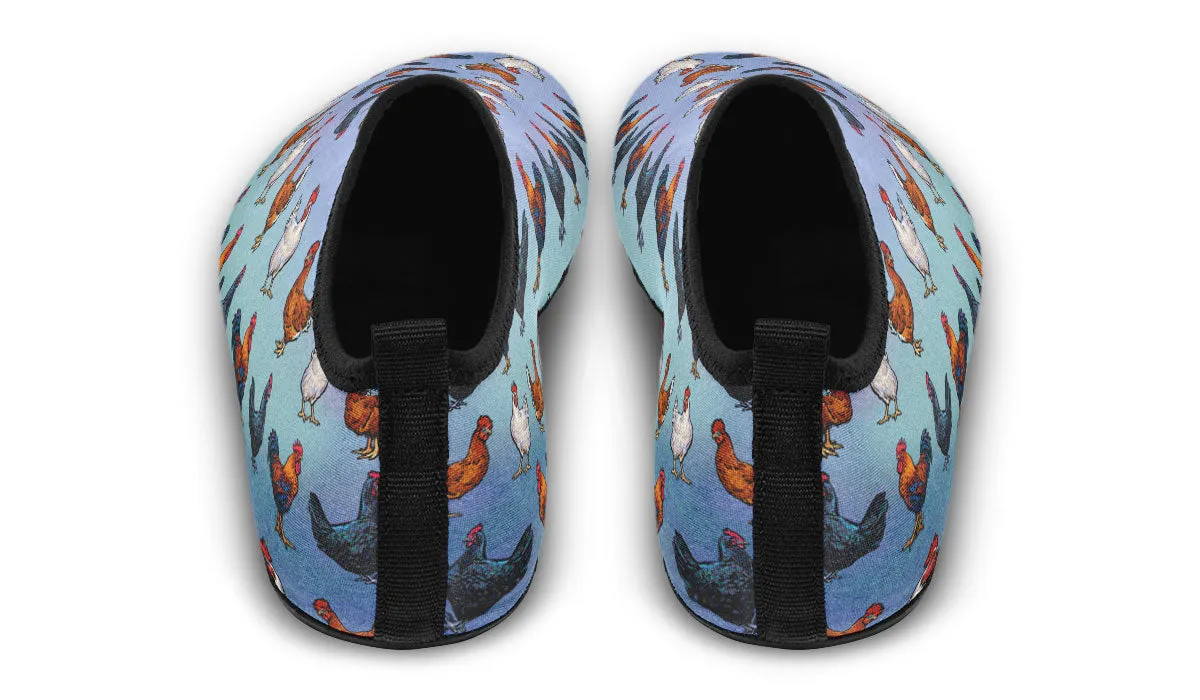 Farm Chicken Aqua Barefoot Shoes