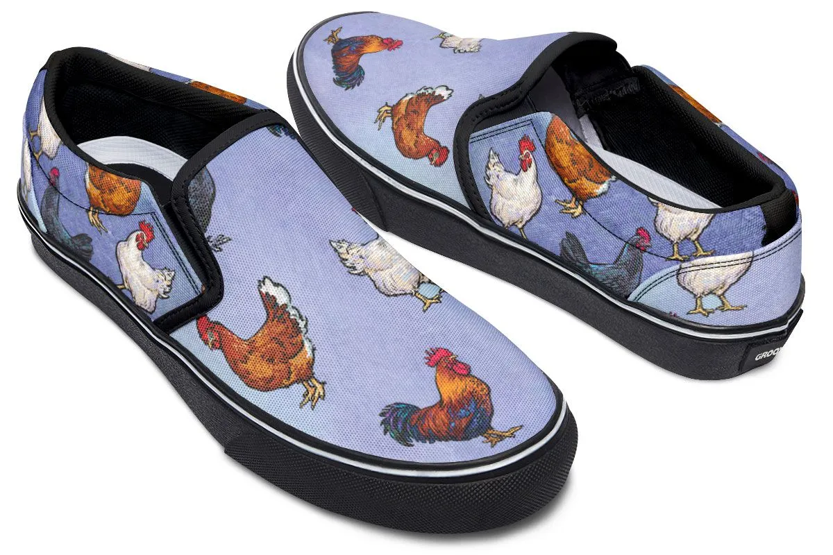 Farm Chicken Slip-On Shoes