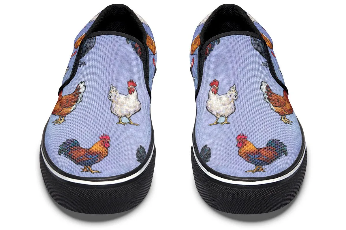 Farm Chicken Slip-On Shoes