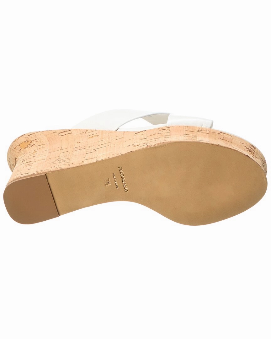 Ferragamo Leather Wedge Sandal