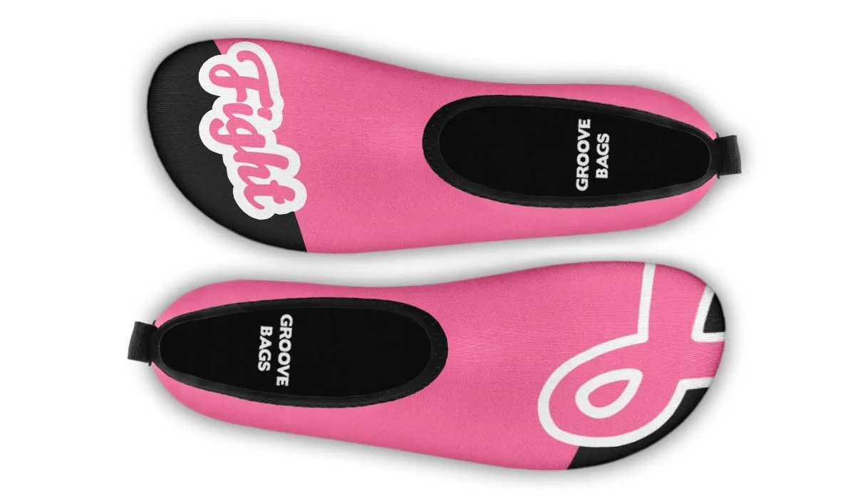 Fight Breast Cancer Aqua Barefoot Shoes