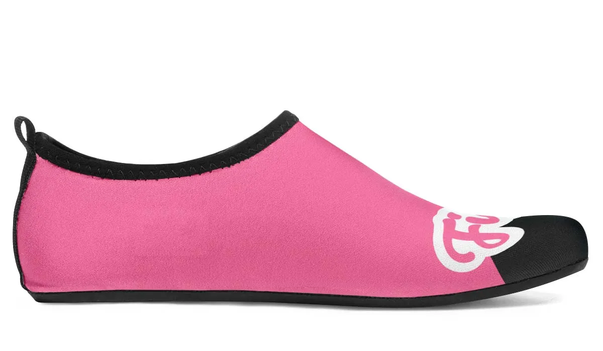 Fight Breast Cancer Aqua Barefoot Shoes