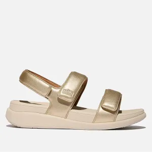 FITFLOP F-MODE GO ADJUSTABLE BACKSTRAP SANDAL - PLATINUM
