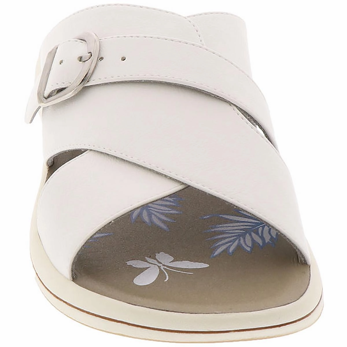 Flint Womens Faux Leather Strappy Slide Sandals