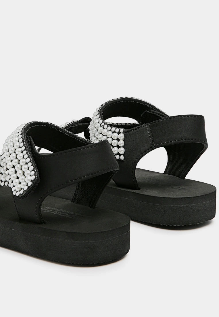 floater sandals in black
