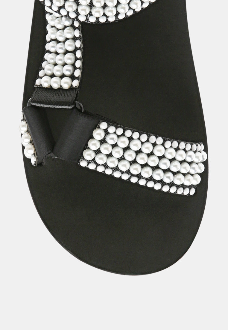 floater sandals in black