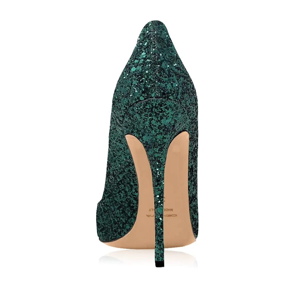 FLOR GLITTER GREEN