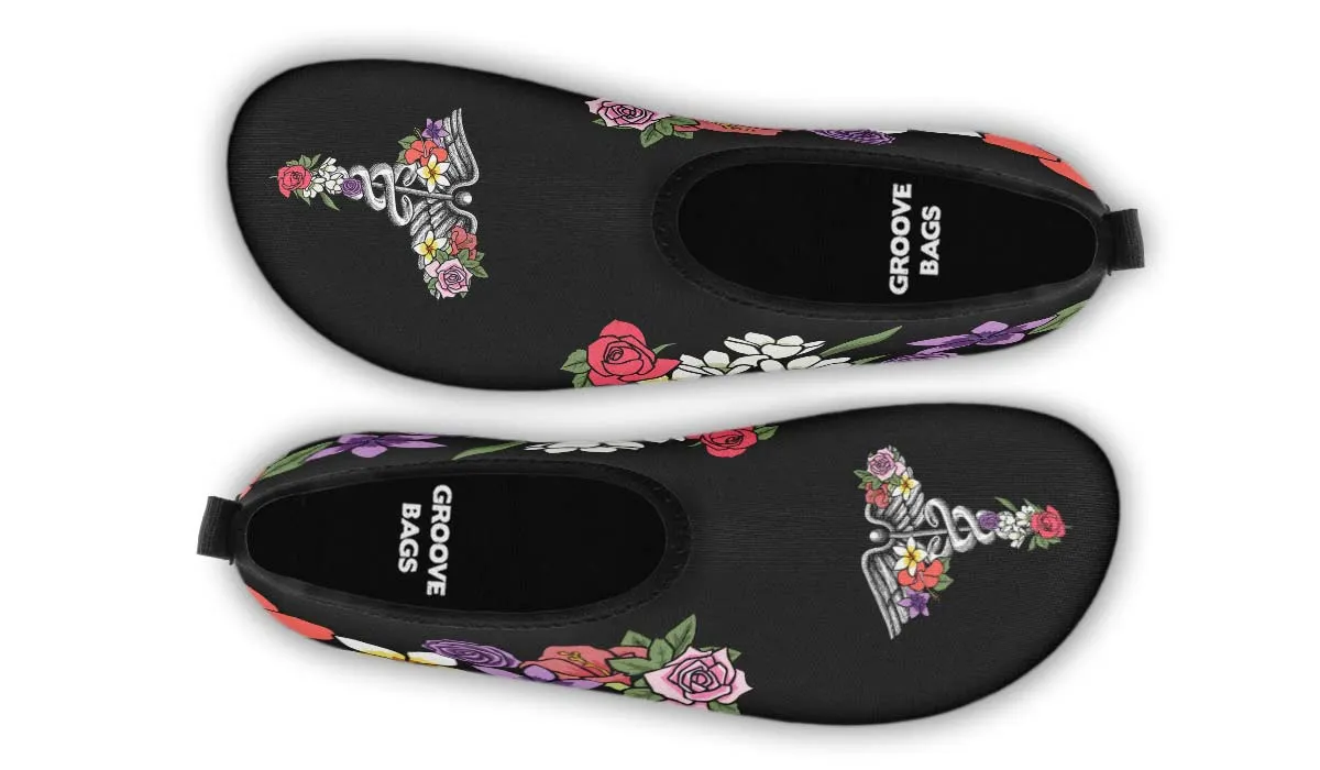 Floral Anatomy Caduceus Aqua Barefoot Shoes